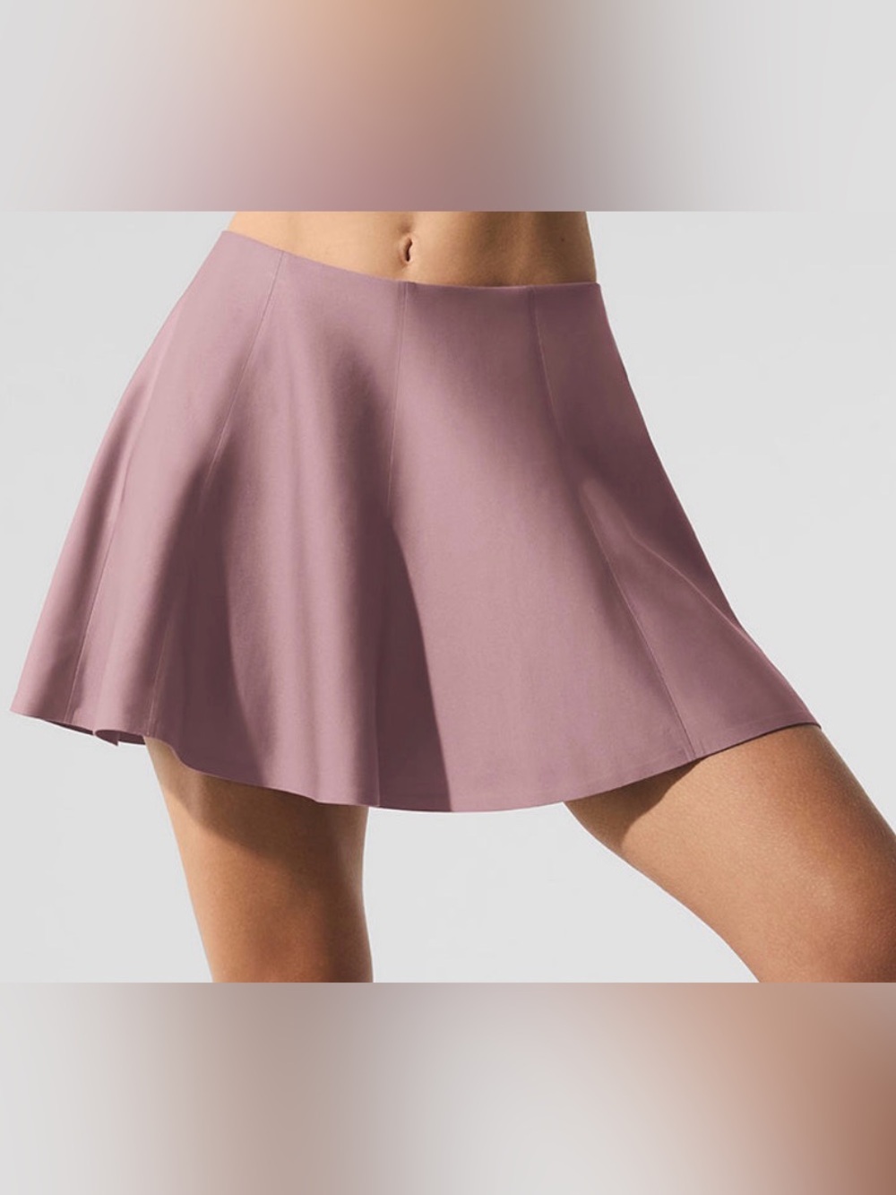 ALO Yoga Airlift Down The Line Tennis Skirt, Smoky Quartz, XS